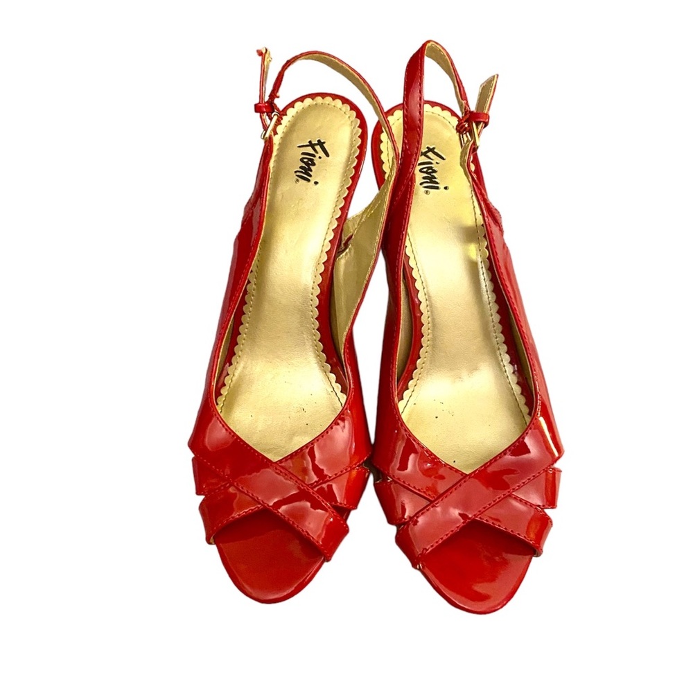 Vintage red patent leather heels